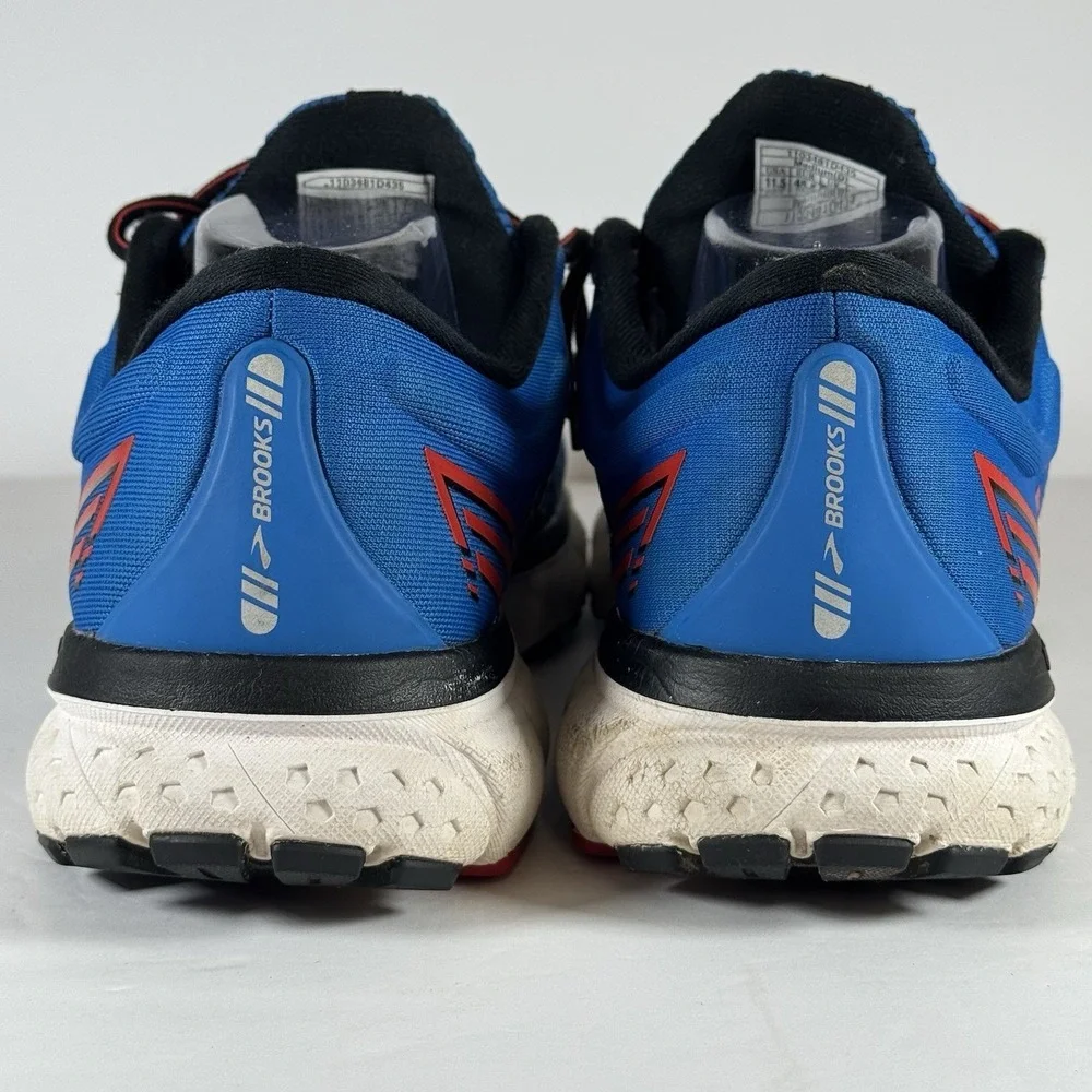Brooks Ghost 13 Men's‎ size 11.5 Blue Red Running Athletic Shoes 1103481D435